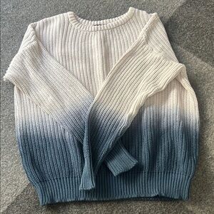 American Apparel Blue and White Ombré Fisherman’s Sweater